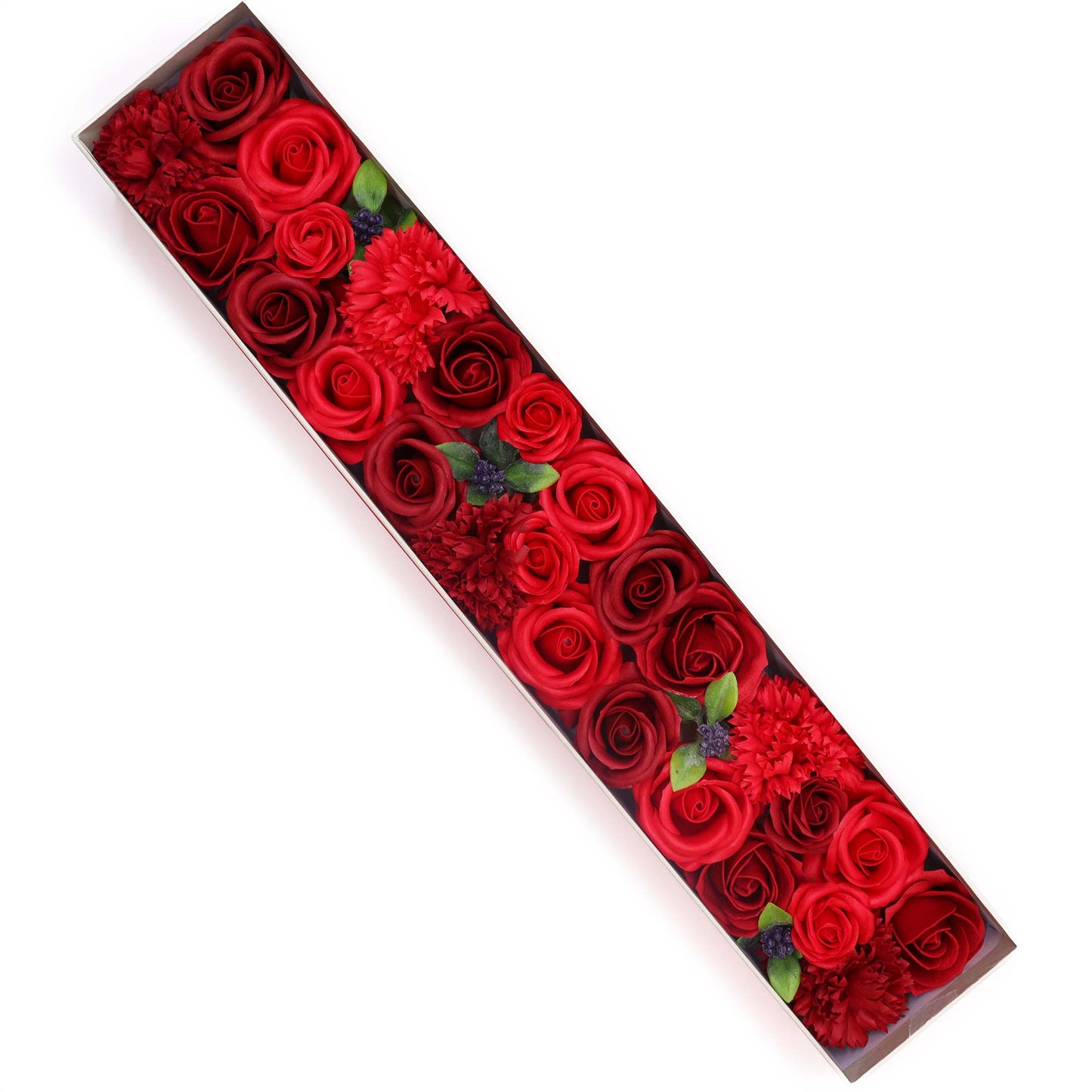 Boite extra Longue Rose Rouge de savon